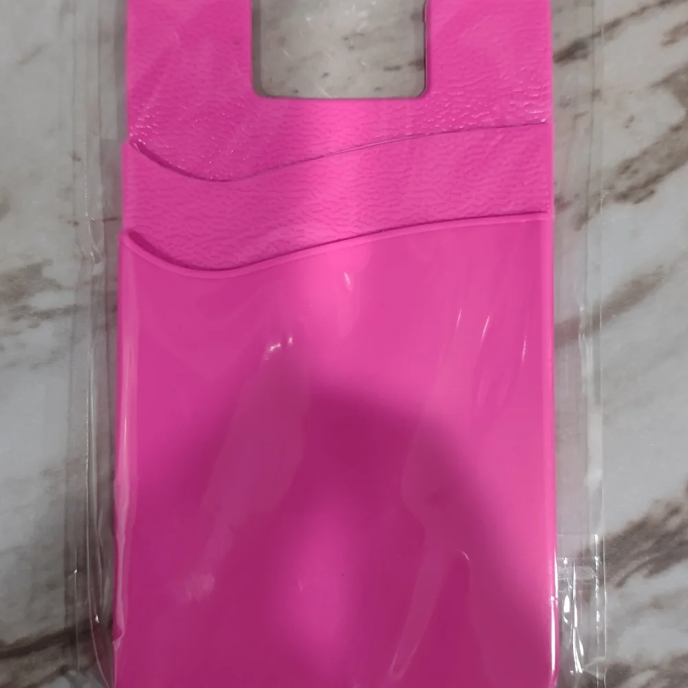 Magnetic 2 Pocket Stick-on Silicone Cell Phone Wallet